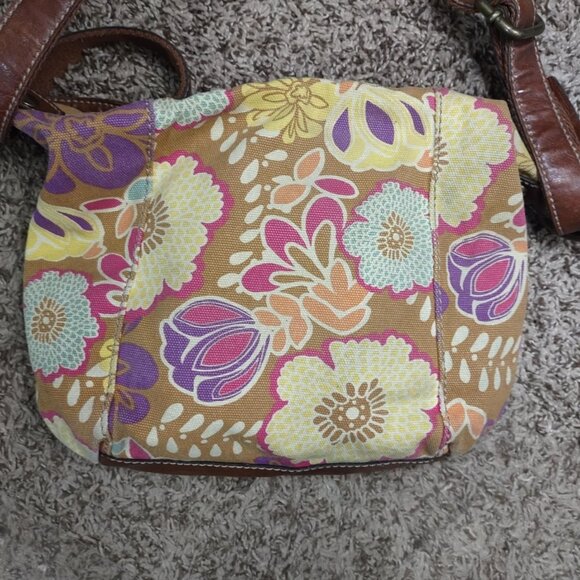 Boho Floral Crossbody Shoulder‎ with Adjustable Strap Canvas Y2K Revival Purse - Picture 3 of 11